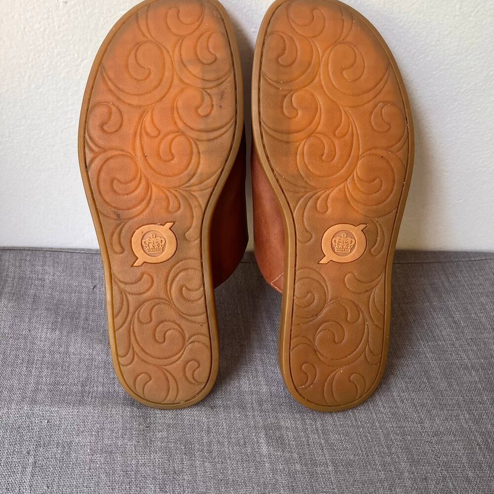 BORN Inti Sandals Womens Size 10M Brown Tan Leather Boho Hippie Slip On Comfort - Picture 7 of 8